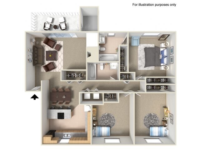3x2 Upper Floor Premium I304 floor plan